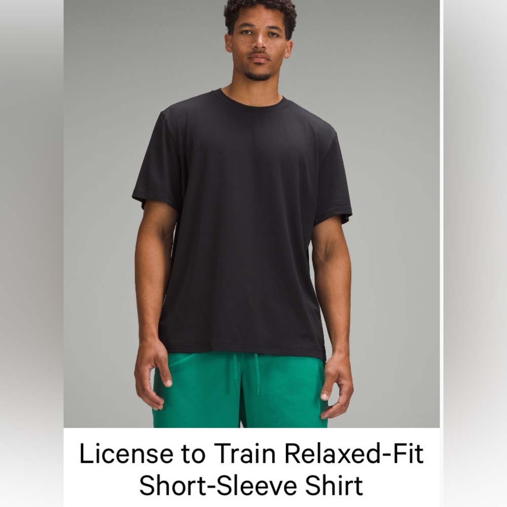 License to train short sleeve shirt, XXL RELAXED FIT black Lululemon